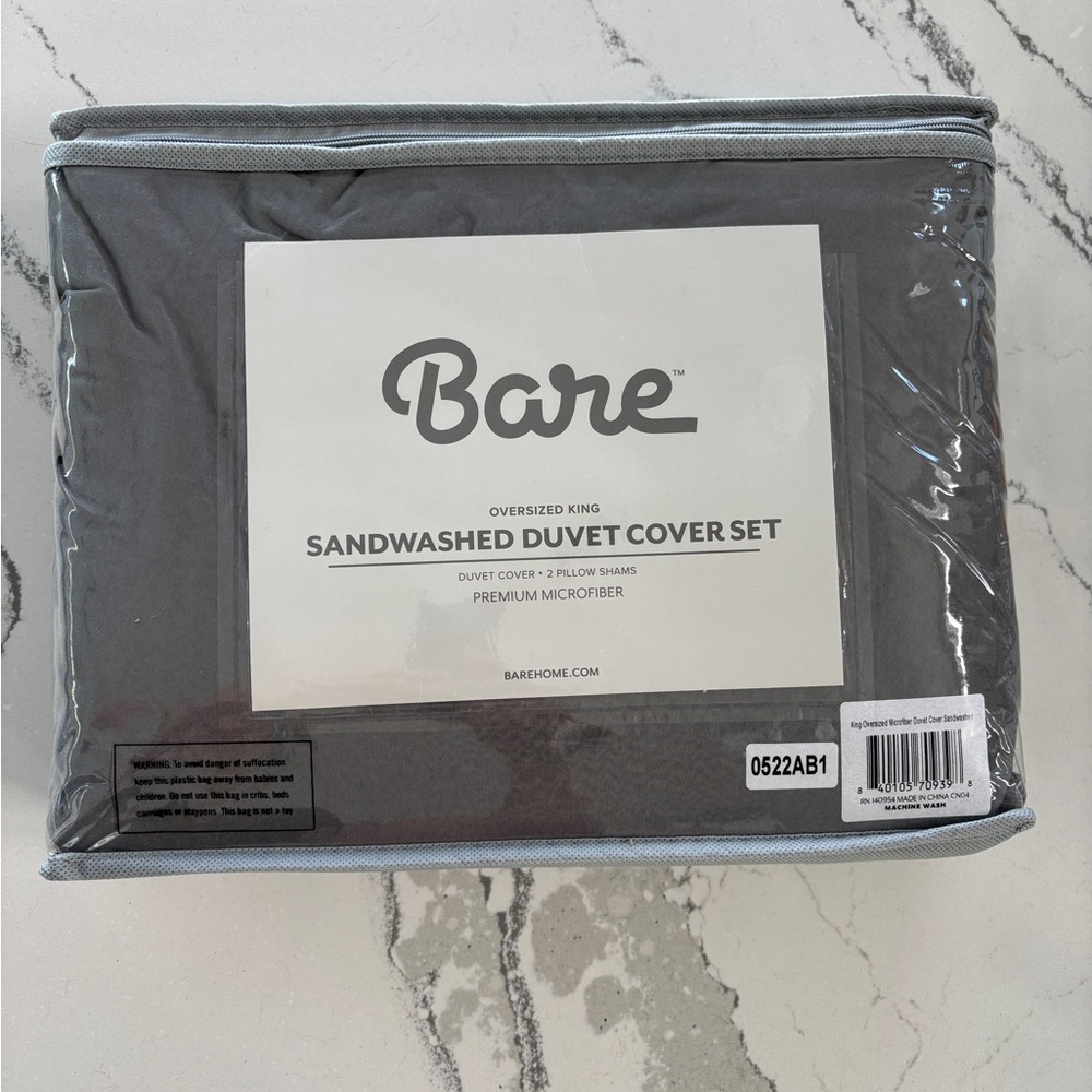 Sandwashed Duvet Cover Set Oversized King